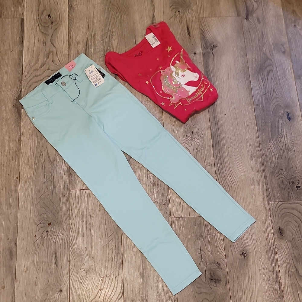 New Girl's Pants/Shirt Lot The Children's Place & Celebrity Pink Size 10 & XL